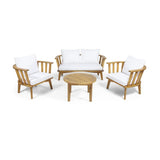 Patio Furniture Set, Outdoor Acacia Wood Patio Club Chair With Table