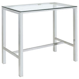 Garbo - 5 Piece Bar Set With Stools - Chrome