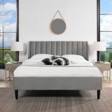 Aspen - Vertical Tufted Modern Headboard Platform Bed Set