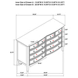 Talia - 10 Drawer Dresser Cabinet - White