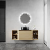Mounted Bathroom Vanity With Art Sink, 2 Storage Shelves, Soft Close Door