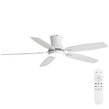 42" Ceiling Fan With Light, Tri Color Dimmable, DC Motor, 5 Blades