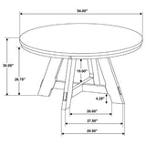 Kent - Round Dining Table - Brown Oak