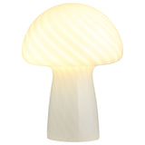 Jonah - Mushroom Shaped Glass Table Lamp - White