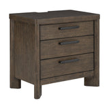 3 Drawer Nightstand With USB - Dark Oak