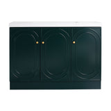 Contemporary Freestanding Bathroom Vanity With Resin Sink & Soft-Close Cabinet Doors