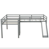 L Shaped Loft Bed With Ladder And Slide