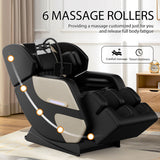 Massage Chair Recliner With Zero Gravity With Full Body Air Pressure - Black / Blue / Gold