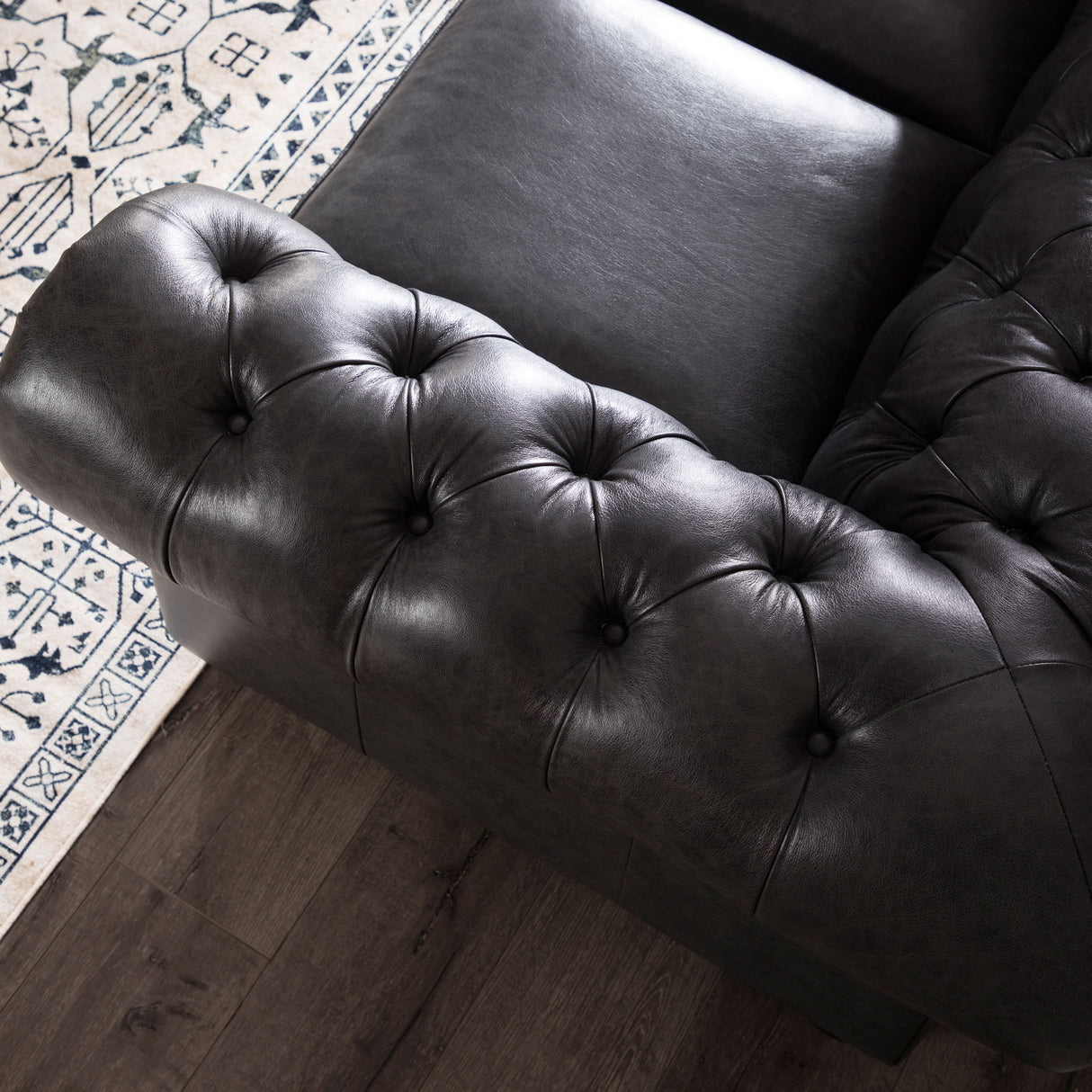 Traditional Tufted Chesterfield Nailhead Sofa