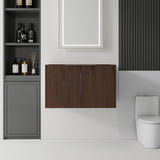 Floating Bathroom Vanity Cabinet With Soft Close Double Doors, Spacious Interior Storage, Wall Mounted, Cabinet Only