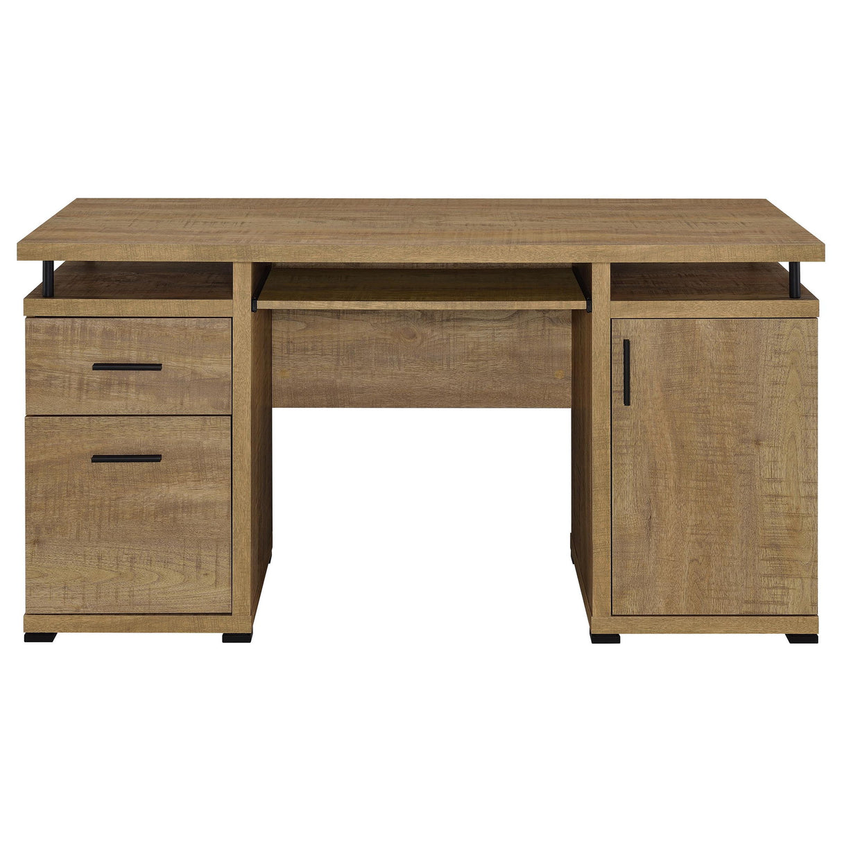 Swan - 2 Drawer Computer Desk - Mango Color