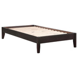 Queen Platform Bed With Tapered Legs - Brown