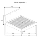 Modern Upholstered Platform Bed With Tufted Headboard
