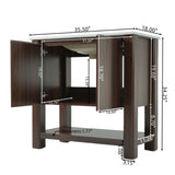 Modern Bathroom Vanity With Rectangle Ceramic Sink, Soft Closing Doors