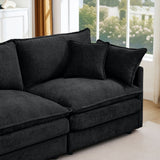 Modular L-Shaped Sectional Sofa With Movable Ottoman