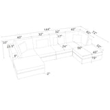 Upholstered Modular Sectional & Custom Configuration And Toss Pillows