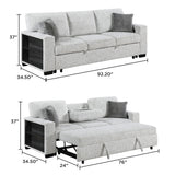 Prato - Sofa With Pull Out Sleeper And USB - Gray