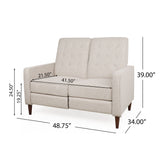 Manville - Contemporary Tufted Loveseat Pushback Recliner