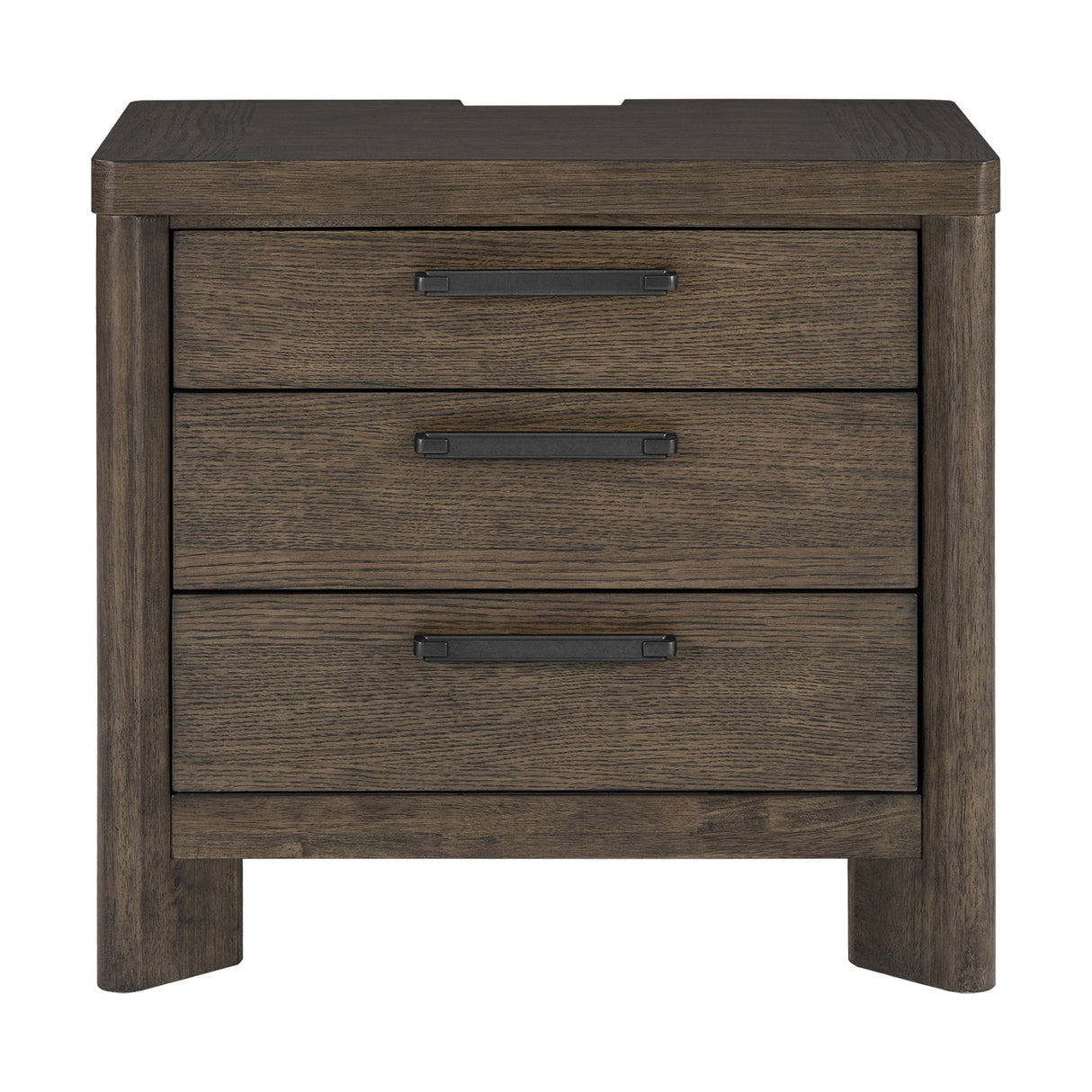 3 Drawer Nightstand With USB - Dark Oak