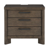 3 Drawer Nightstand With USB - Dark Oak