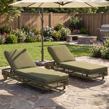 Outdoor Chaise Lounge & Wheels, 5 Position Adjustable Backrest