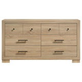 Merritt - 6 Drawer Dresser Cabinet - Light Oak