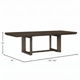 Trestle Dining Table With Leaf - Dark Oak
