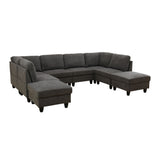 8 Piece Modular U - Shape Sectional Sofa