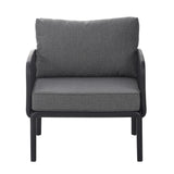 Outdoor Patio Club Chair, Waterproof Thick Cushion Deep Seating