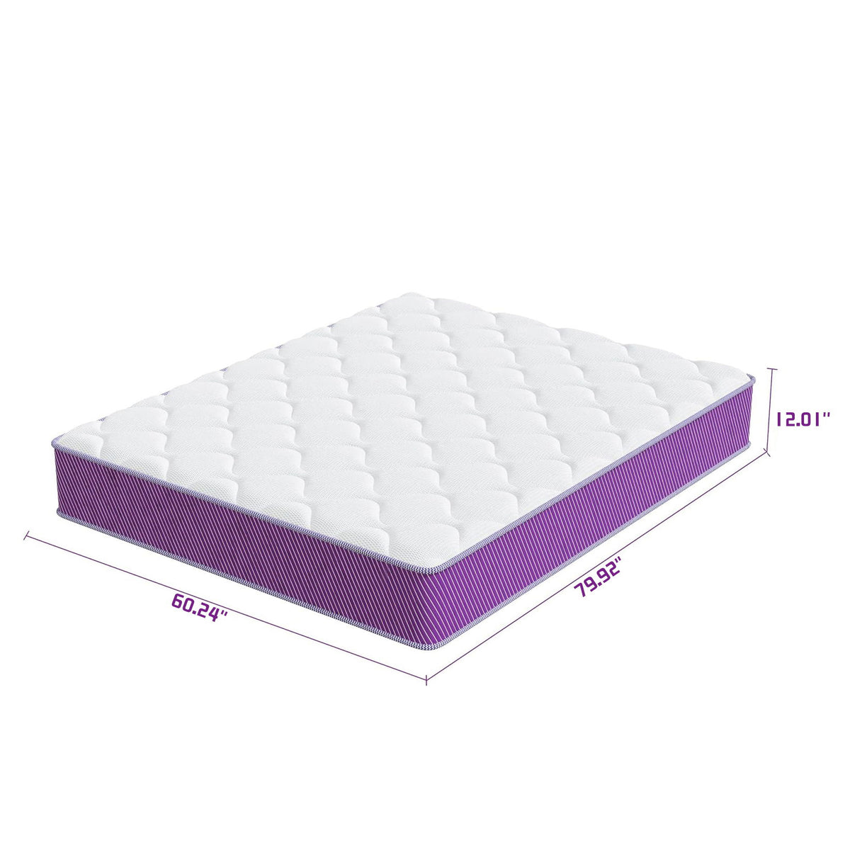 12" Hybrid Mattress With Individual Pocket Coils, Memory Foam