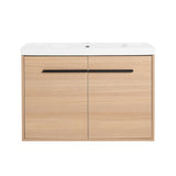 Bathroom Vanity Set With Resin Countertop Sink, 2 Doors
