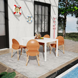 4 Piece Set Of Single Chairs With Long Table