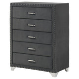 5 Drawer Bedroom Chest With Crystal Pulls