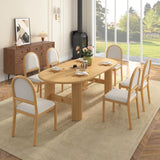 Oval Dining Table Set For 6 With 6 Upholstered Chairs