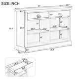 Console Table With 2 Drawers And Open Shelves