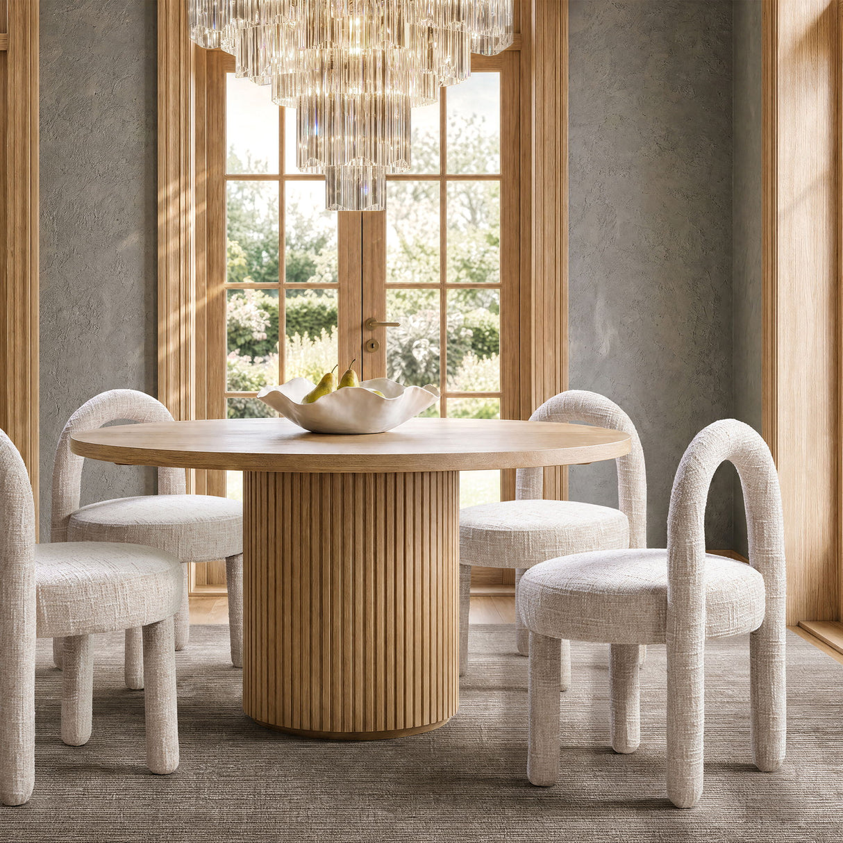 Penny - Round Arched Fully Upholstered Dining Side Chair (Set of 2)