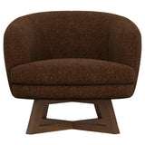 Swivel Accent Chair With Sculptural Base