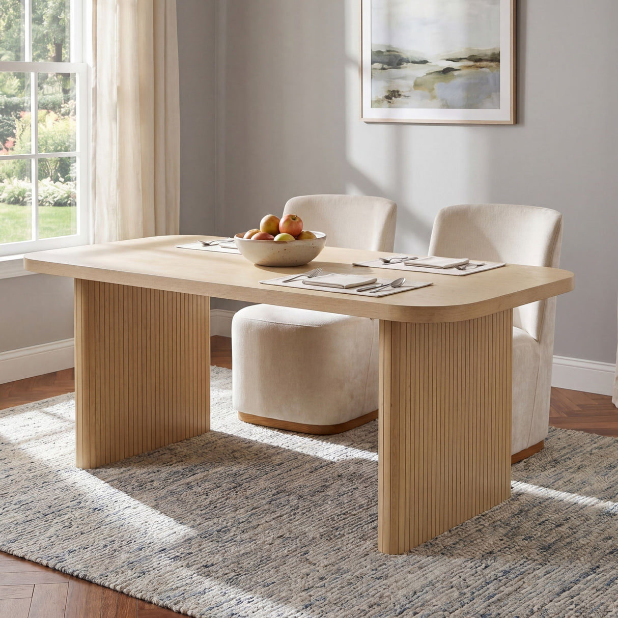 Rectangular, Indoor Dining Table - Natural