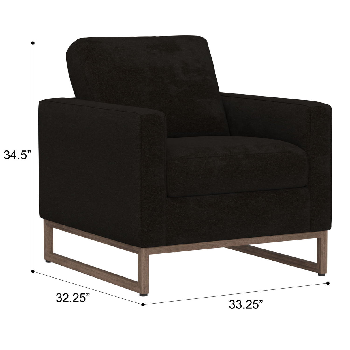 Accent Chair With Track Arm Design
