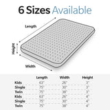 Memory Foam Camping Mattress With Water Resistant Zipper Cover - Gray