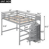 Loft Bed With Built In Storage Wardrobe And Staircase