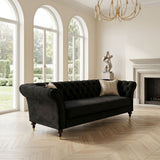 Chesterfield Sofa, 3 Seat Couch With Deep Button Tufted Back, Rolled Arms