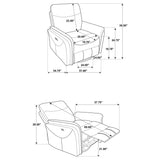 Beacon - Power Swivel Recliner With USB Charging And Adjustable Recline
