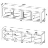 Heron - 4 Door TV Stand With Adjustable Shelving