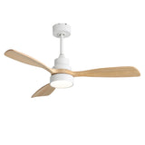 48" Ceiling Fan With Light, Dual Mount (Flush / Downrod), Dimmable LED, Quiet DC Motor, 3 Blades