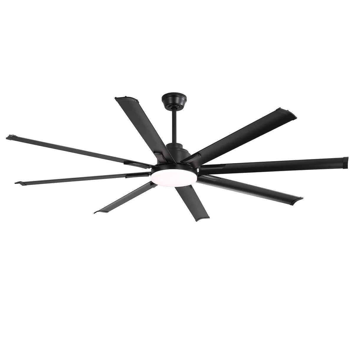 72" Large Design Ceiling Fan With Smart Remote Control, 6 Wind Speed DC Motor For Living Room - Black