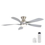 52" Ceiling Fan With 3 Color Dimmable LED Light, DC Reversible Motor, 6 Speed Settings