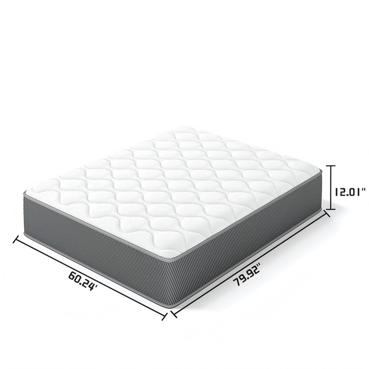 12" Hybrid Mattress With Individual Pocket Coils, Memory Foam
