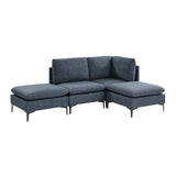Upholstered Modular Sectional With Tall Legs, Medium Firm Seat