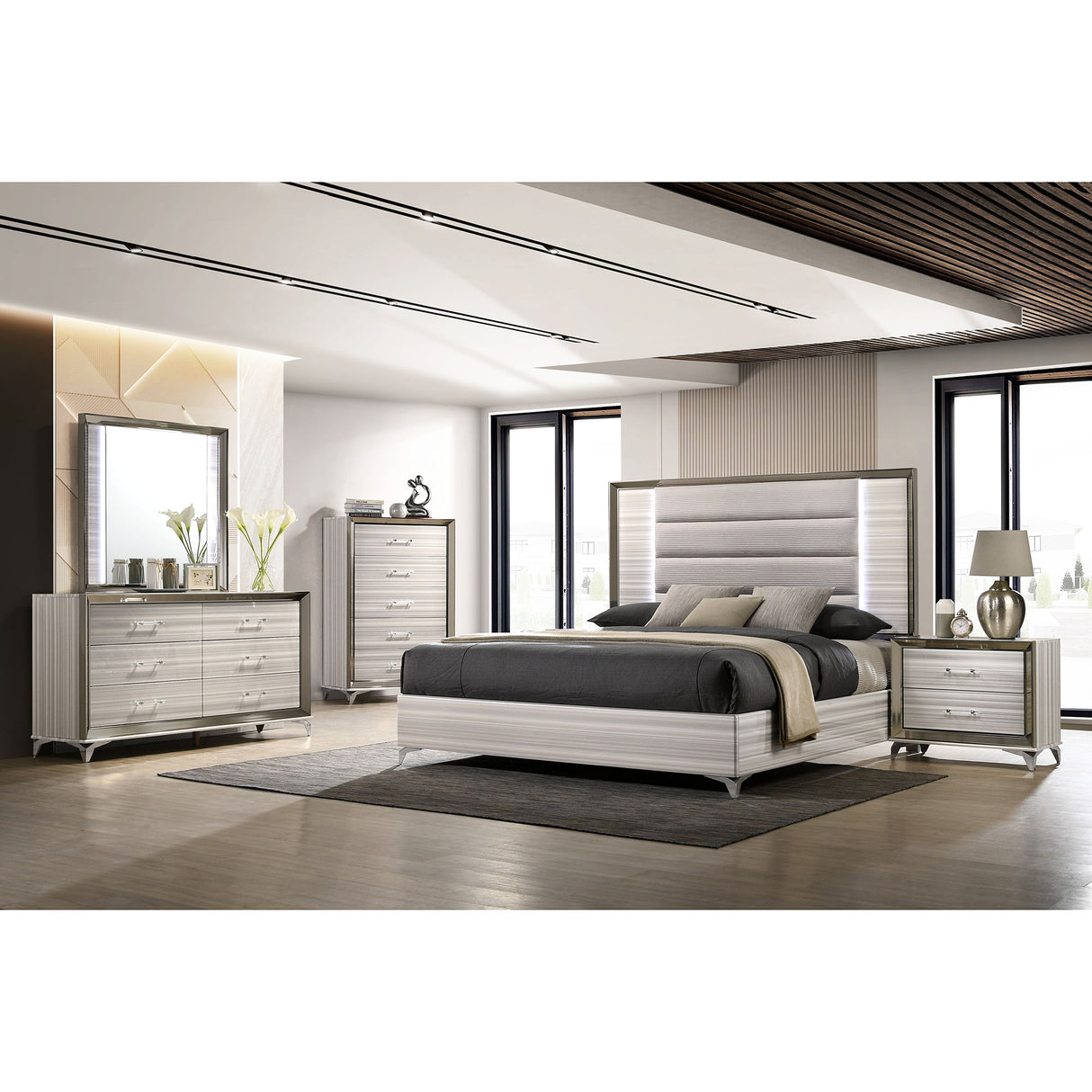 Star - Bed With LED Modern Design